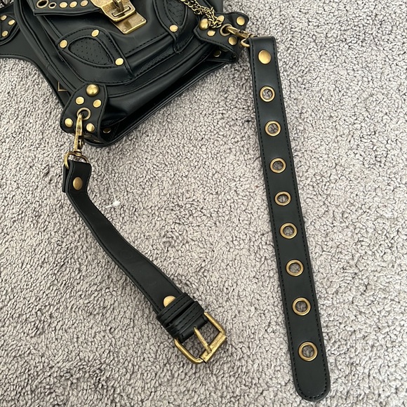 Steampunk Vegan Leather Pack Holster Bag Satchel - Picture 10 of 10